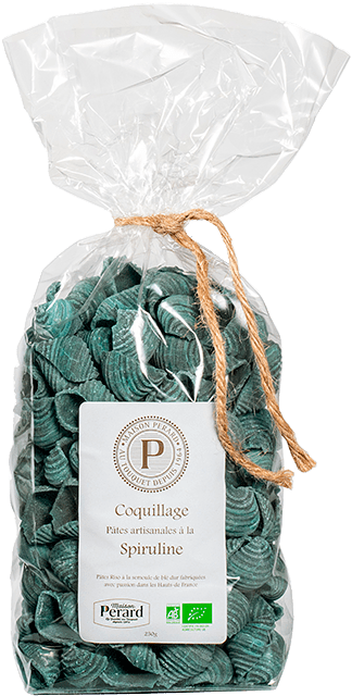 Coquillage - Pâtes artisanales à la spiruline