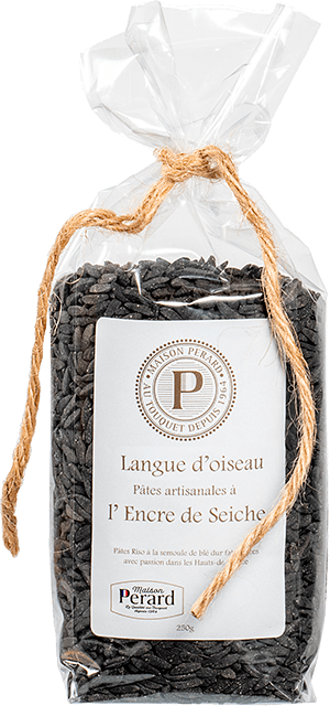 Langue d'oiseau - Pâtes artisanales à l'encre de seiche