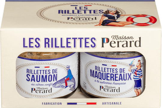 Etui rillettes de saumon et maquereaux